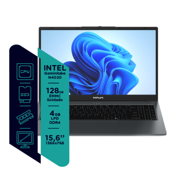NOTEBOOK KELYX 15.6 INTEL CELERON N4020 4GB 128 SSD WIN 11 HOME