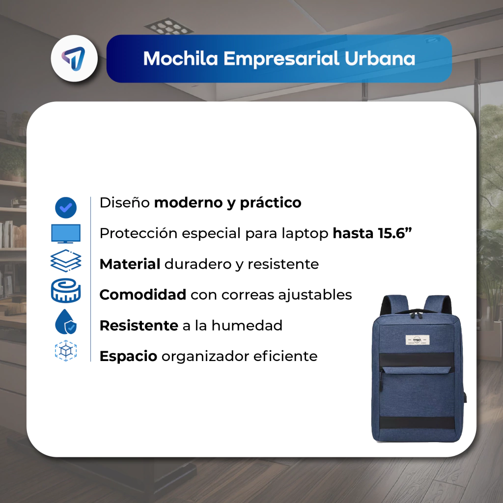 MOCHILA URBANA WAGGS MT002 AZUL - 720 - Imagen 4