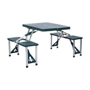 SET MESA PLEGABLE CON BANQUETAS ALUMINIO - SKFS-OUTPLG-VE