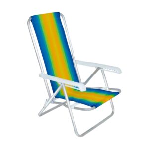 REPOSERA PLAYA PLEGABLE ALUMINIO 4 POS. COLORES SURTIDOS