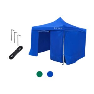 GAZEBO PLEGABLE 3X3 - 4 PAREDES C/PUERTA - AZUL