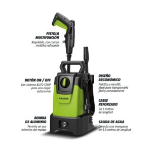 Hidrolavadora Alta Presión Kroner 1400w 105b KR-1400